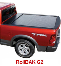 The BAK RollBAK G2 is a retractable tonneau cover made of high strength, aircraft grade, powder coated aluminum slats. It'll hold up to 500 lbs on top.