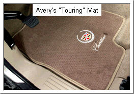 Averys Touring Car Mat with nylon mesh cloth tape edging.