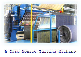 Card Monroe Tufting Machine. A carpet tufter to make car carpeting and mats.