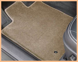 Covercraft Plush Carpet Car Mat is made from a thick, durable nylon yarn.