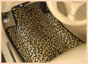 Designer Mat International makes the Jungle Themed Safari Auto Mat in both Tiger and Leopard patterns.