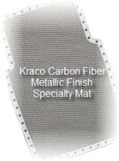 Kraco Carbon Fiber Metallic car mat is a high tech way to protect your cars carpeting.