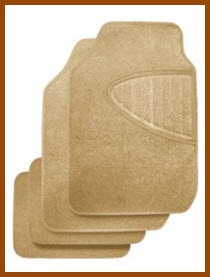 Kraco Eco Essentials Tan Carpeted Car Mats are made from Recycled Materials