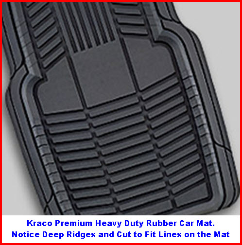 Premium Kraco Auto Mats made of high quality rubber. These are reasonably priced heavy duty rubber car floor mats.