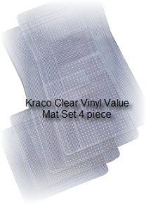 Kraco Clear Vinyl car floor mat protects your car or trucks carpet while still allowing the color and beauty of the carpeting to be seen.