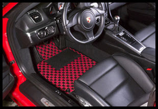 Natural Auto Products Chequer Mat in Black and Red checkered design. Popular in todays tuner cars, available in 6 color combos with lots of features.