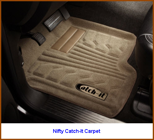 Nifty Catch-It Carpeted Car Floor Mat is a luxurious way to protect your car, truck or SUV.