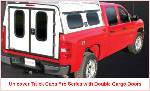 Unicover Truck Caps Pro Series with Double Cargo Doors