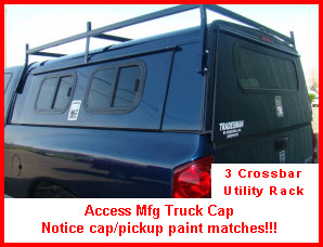 Access Manufacturing Truck Cap with 3 bar rack