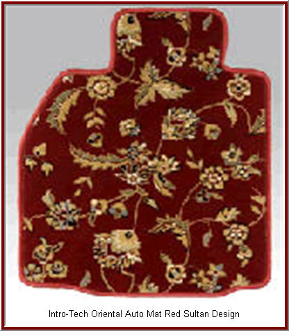 IntroTech Oriental Car Floor Mats in the Oriental Red Sultan design.