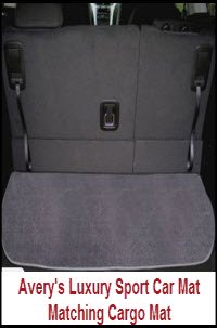 Avery's Luxury Sport Car Mats can be matched up with the optional Luxury Sport Cargo Mat.