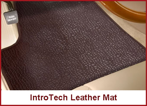 Intro-Tech Real Leather Mat Smells Good and is custom fit for your car.