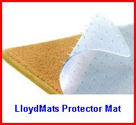 LloydMats Auto Mats Protector Model Clear Vinyl Auto Mat goes right on top of your existing carpeted car floor mat to protect it!