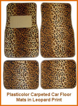 Plasticolor Leopard Logo Carpeted Car Floor mat