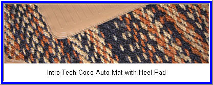 IntroTech Coco Auto Mat with Heel Pad wears like iron, but doesn't smell like a coconut! It's natural and biodegradable atlernative to rubber or carpeted Car Floor Mats.